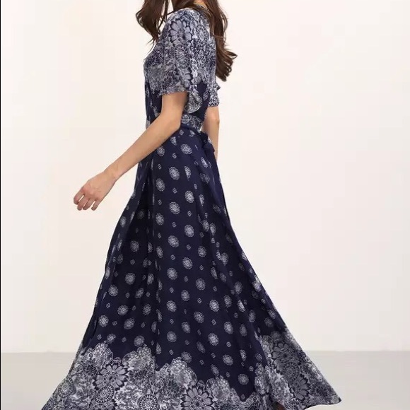 Blue/white Bohemian gypsy maxi DRC177 - Picture 4 of 6